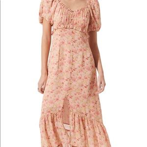 Astr the label floral midi dress